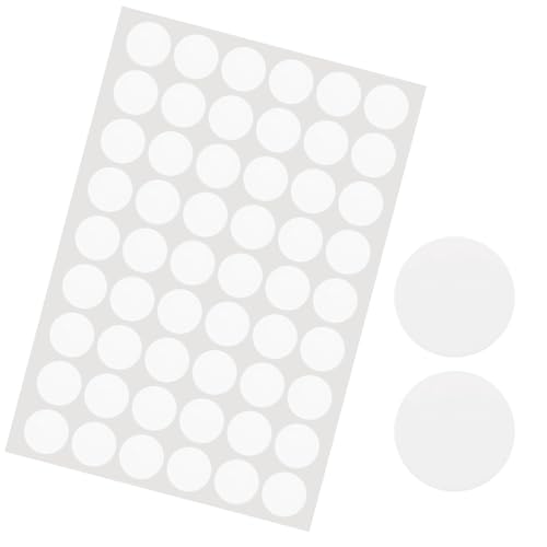 1 vel / 54 stuks zelfklevende hoezen, meubelstickers, schroefdeksel, diameter 21 mm, voor het verbergen van schroefkoppen, wit
