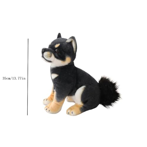 Shiba Inu knuffelspeelgoed, 35 cm, pluche hond, knuffelspeelgoed, hond, Levensechte Lying Dog, Plush Doll, Simulatie, Dier, Doll, Plush, Slapende Honden, voor Kinderen, Meisjes, Cadeau