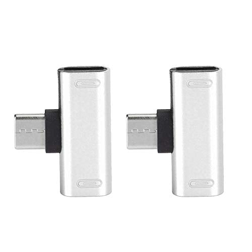 USB C Splitter 1 tot 2, 2Scs Typec Converter Dual 2-in-1 naar hoofdtelefoon en oplader adapter (Zilver), Aansluitingen & Adapter