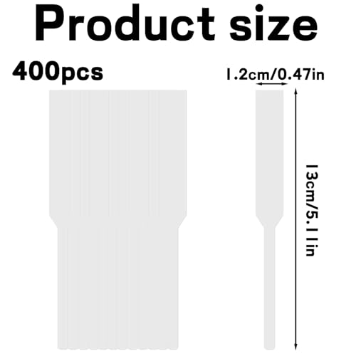 Verpakking van 400 Parfum Test Strips, Parfum Tester Strips, Testpapier, Parfum Test Strips, Geurtester, Papier voor het testen van geuren en essentiële oliën (Wit, 13 cm)