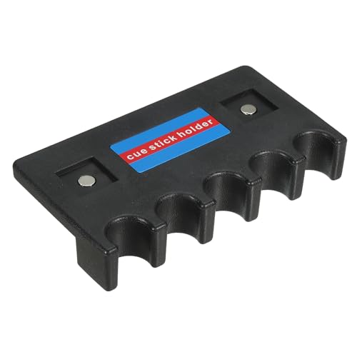 1Pcs 5 Gaten Cue Houder, Plastic Draagbare Pool Stick Houder Cue Rest Tegen Tafel Voor Biljart, Zwart