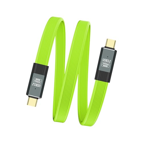 USB 3.2 Gen 2 snel opladen kabel, USB C naar USB C kabel, ondersteuning snel opladen 5A/100W, gegevensoverdracht bij 20Gbit/s, 8K video uitgang bij 60Hz, groen