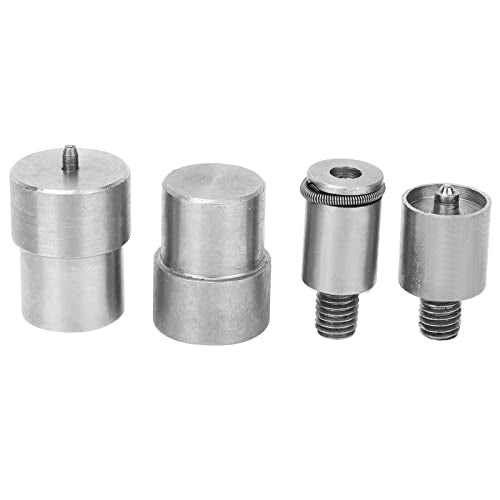 4 Piece Snap Button Die, Silver Roestvrij staal vervangingssets, voor 651/633/831 Knoppen