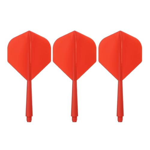 Geïntegreerde Dart Shaft en Vluchten, 3 Pack 2BA Lichtgewicht Plastic Dart Pijl Accessoires Standaard Vorm, Rood