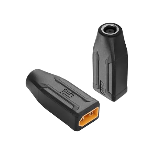 2 Pack XT60 naar DC7450 Adapter XT60 naar DC 7.4mm X 5mm Draadloos voor TS100 Soldeerijzer, FPV Monitor voeding, drone (XT-007)