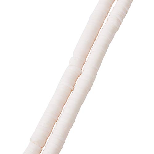 380st 6mm Flat Ronde Polymer Clay Spacer Heishi kralen Disc Ghana Afrikaanse Slice Losse kralen voor de zomer Boho surfer armband kralen sieraden maken, 17,7' '