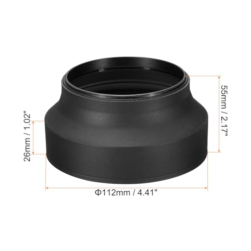 82mm Camera lenshoes, rubber inklapbare lensbeschermer Anti-glans blokkeert overtollig zonlicht om Lens Flare en Glare te verminderen, Camera Afbeeldingen en Video verbeteren, Zwart
