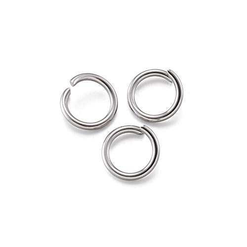 1000 st Roestvrij staal Open Jump Ringen 8mm Ronde 1.2mm Dikke ronde ongesoldeerde ring connectoren voor kettingpost sieraden maken 3