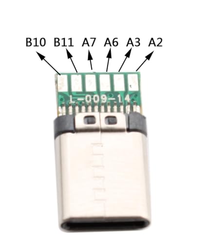 10st Micro USB 3.1 Type C Plug 24 Pin, DIY Micro Type C USB 3.1 Bus Solderen SMT Type met Zwarte Case Cover 4