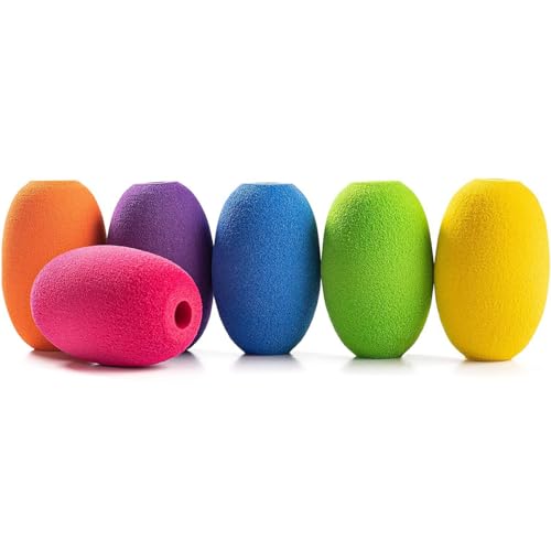 CENPNK 6 stuks Potlood Grips, Egg Pen Potloodhouder Handschrift Grips Pen Stylus Foam Grips Schrijfhulp Zachte Cushioned Foam voor Handschrift Tekening Preschool Supplies