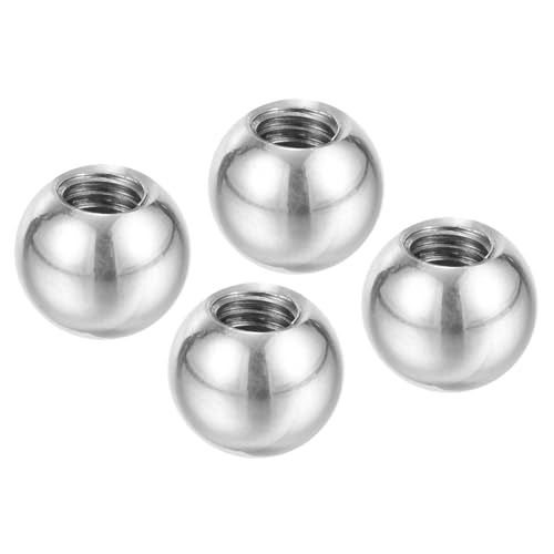 M5 x 10mm kogelmoeren 4st Vrouwelijke Thread 304 Roestvrij staal Ronde Blind Gat Schroefdop Hoes voor Verlichting Machines DIY Decoratie Zilver