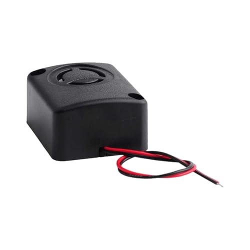 2st 12V DC Mini Piezo Alarm Siren, 110dB Verzekeringen Lockers Anti-diefstal Alarm High-Decibel Buzzer voor auto (zwart) 5