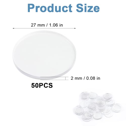 50 stuks Transparante non-slip glazen plaat tabel, 27 x 2 mm Non-slip Pads, Elastische Buffer Transparante, Rubber Buffers, Transparante non-slip Pads, Beschermende Buffer Standoffs voor eettafels