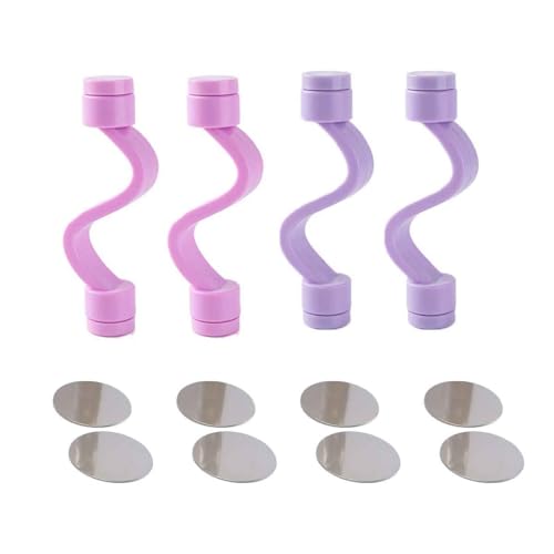 Pakket van 4 magnetische wasmachines voor de meest gebruikte wasmachines, roze en paars