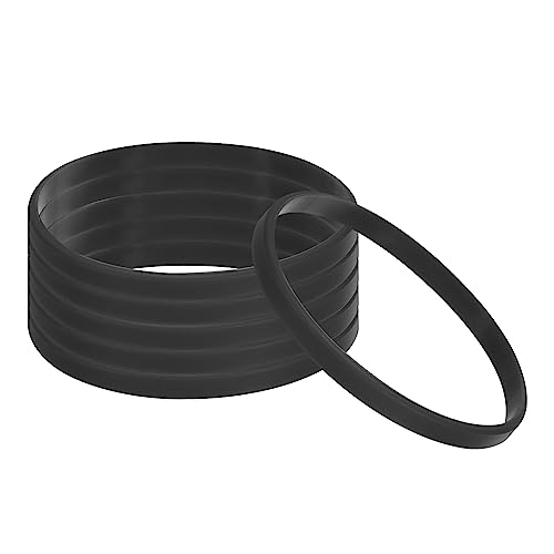 Siliconen armbanden, Pack van 6 gekleurde rubber armbanden, Lege, Stretchy Sport Bands voor Volwassenen, Tieners Sport, Team Games, Zwart