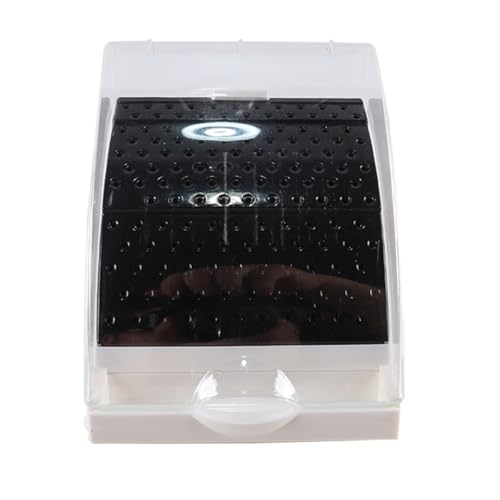 Tandheelkundige boorhouder met tray, het reinigen van Container, Ronde Diamond Oral Care Gereedschap voor Naaldinstrumenten, Boor Bits, Zwart