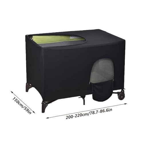 Crib Canopy, Stretchy ademende Crib Canopy Cover, Travel Bed Slapen Portable Stretchy Blackout Tent - Zwart 5