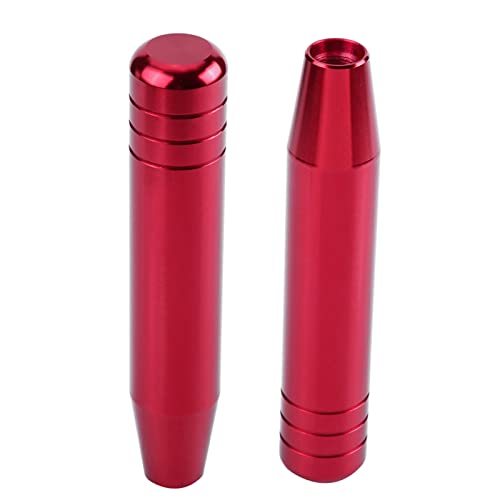 Reminnbor Aluminium Legering Gear Shift Head met 18 cm Shift Lever voor Universele Auto (Rood) + JDM