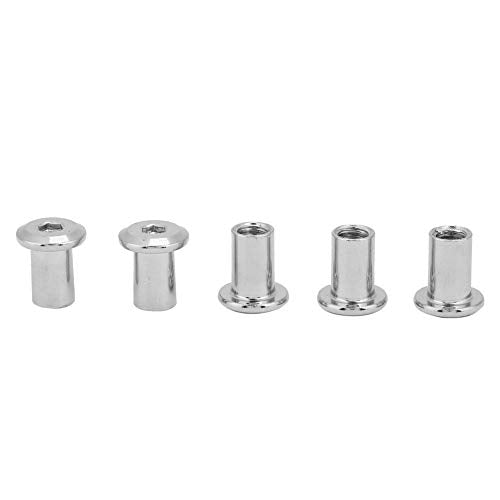 Meubels Hex Noten, Platte Noten Hex Noten, Vernikkeld Vernikkelde Vernikkelde Meubels Hex Noten Ronde Hoofd voor het verbinden van Meubels, Banks en Locknuts (M6*15(50 stuks)) 4