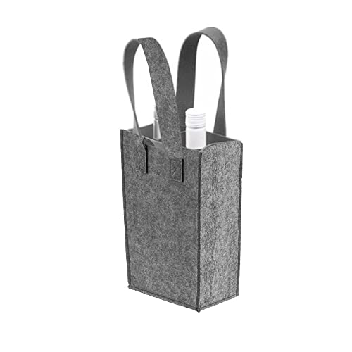 Felt Cloth Bier Bag Wijn Flessendrager Herbruikbare Felt Wine Tote Bag voor Travel Picnic Birthday Party BBQ Str, Grey, 18*8.5*24, Modern design, Grijs, modern