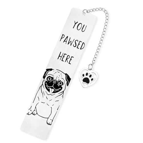 Grappige hond bladwijzer voor vrouwen, You Pootte Here Metal Boek Marker leuke cadeau voor eigenaren Mannen Vrouwen Boek Fans (Stijl 4)