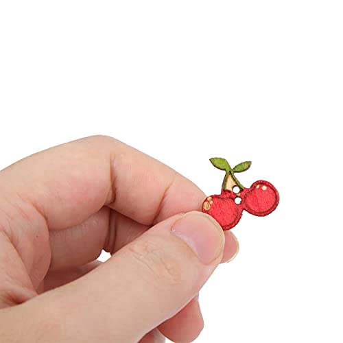 Kleurrijke kersenhouten knopen, gekleurde houten knopen Houten knopen Geschilderde knopen voor doop