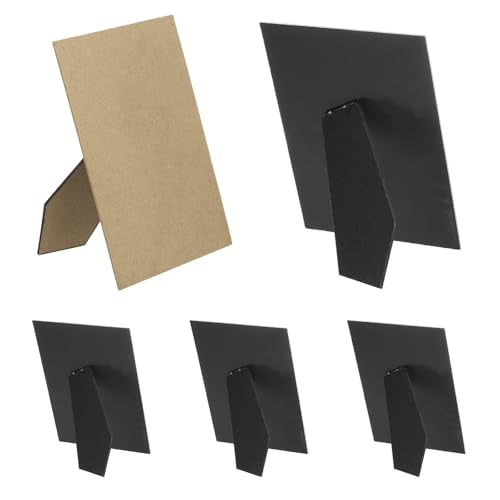 5 Pack Easel Terug voor fotolijst, 15x17.5cm Vervangende fotolijst Easel Terug DIY Fotobord voor fotolijsten tegels, zwart