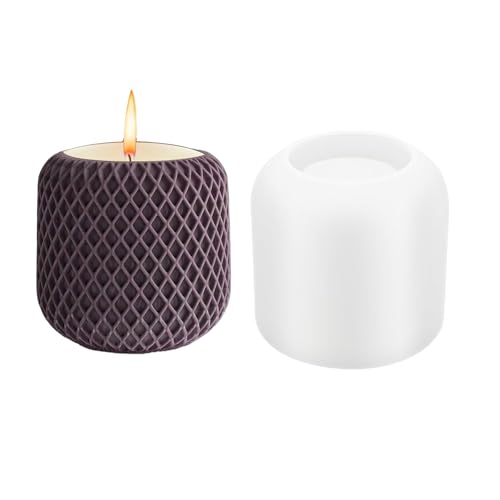 Siliconen vormen, Cilinder Siliconen vorm vaas, DIY Vorm Beton, Handgemaakte Cilinder Kaars houder en vaas voor bloemenpotten, Geurkaarsen en DIY Hars gieten, 75ml