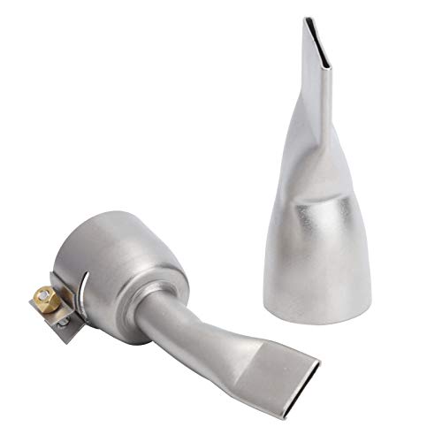 2st laswerk pistool platte mondstuk, 20mm klein + 40mm grote tip voor lasser gereedschap roestvrij staal hete lucht hete lucht pistool 3