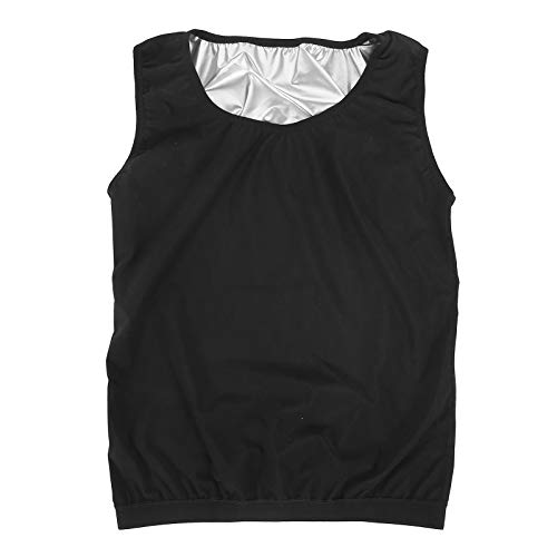 Sweat Vest voor mannen workout Tank bovenlichaam Afslanken Sauna Vest Shapewear gewichtsverlies Sauna Shirt Sweatsuit (2XL/3XL), Zwart, modern