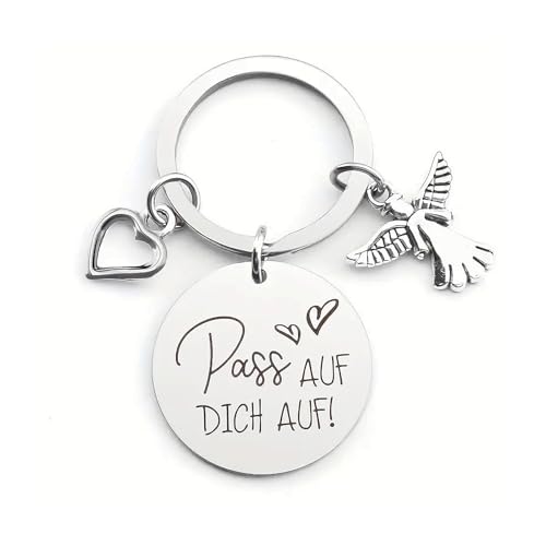 Guardian Angel Keychain, Metalen Keychain, Pas uw Guardian Angel, Auto Cadeau, voor vriendje, Vaderdag, Moederdag, Zilver, One Size, Silver, Siliver, One size