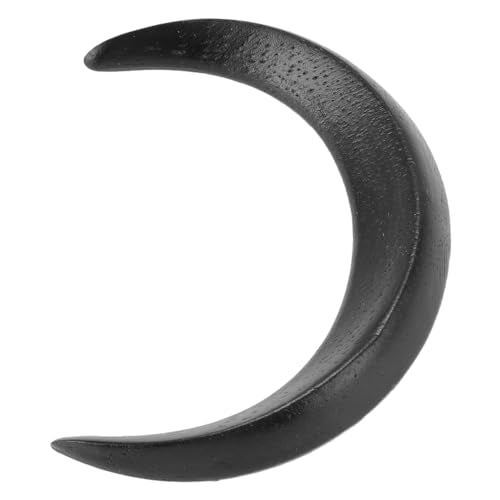 Maan haarvork, prachtige houten maan haar Stick houten maan haarspeld voor vrouwen Decoratieve gesneden haarclip Alle bijpassende haarspeld voor dagelijks reizen partij S grootte(BLACK)