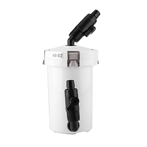 Silent External Pot Filter met pomp voor Aquariumvis, Small 55 Gallon HW-602B Aquariumwaterfilterset voor zoet en zout water (602 zonder waterpomp en toebehoren) 4