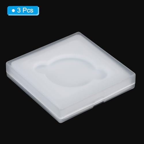 49mm Lens Filter Case, 3st Camera Filter geval Portable Lens Filter Box Waterbestendig Stofdicht Kunststof voor Fotografie Filter Opslag, Wit, 90m m 3