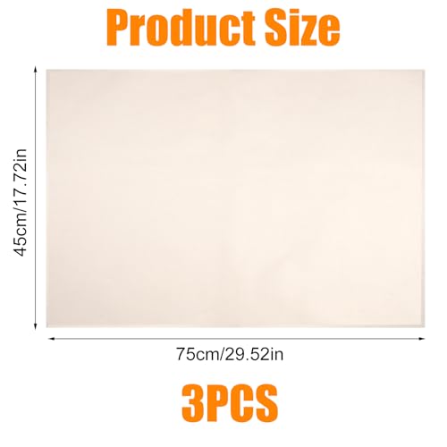 3 Pieces Linnendoek, Broodbakken, 75 x 45 cm Premium Baklinnen, Dough Cloth Premium Broodbak Accessoires, Natuurlijke Linnen Dough Cloth voor het bereiden van deeg en bakken