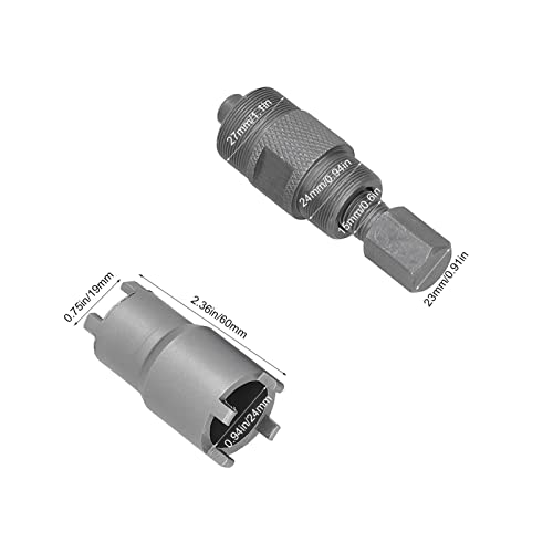2Pcs Magneto Flywheel Puller Kit, 24mm 27mm Magneto Flywheel Puller en 20mm 24mm Clutch Lock Nut Tensioner Tool Vervanging voor GY6 50CC 125CC 150CC 150CC