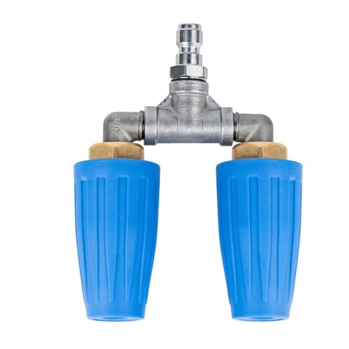 4000 PSI Dubbele Turbo Nozzle, Messing Keramiek 1/4 Inch Quick Coupling 2mm Hole 4 tot 6 GPM Drukwasmachine roterende tip