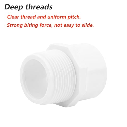 2 stuks PVC buizenfittingen, 20mm x 1/2 Inch Man Thread Slangverbindingsstukken, voor Aquarium, Tuinslangsystemen 4