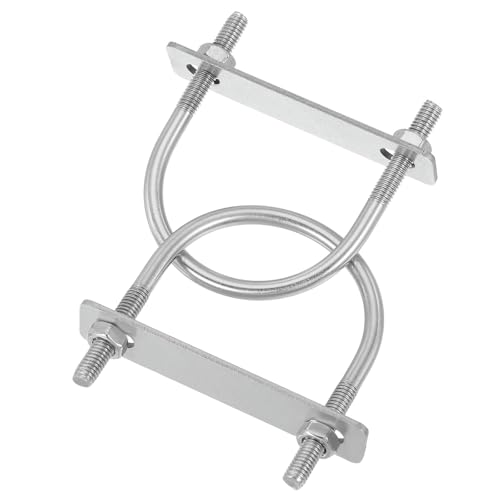 Schroef Schroef M6 x 51 mm U Schroeven 304 Roestvrij stalen pellen U-Bracket met Nut Plate Washer voor boot, Trailer, Camping, Zeilboot, Pack van 2