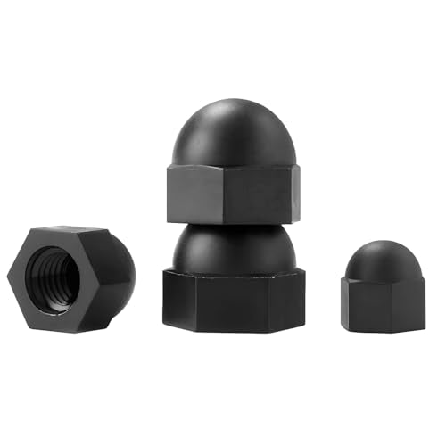 Verpakking van 25 dopjes Hex beschermdopjes Noten M10 Beschermdopjes Zwart 3