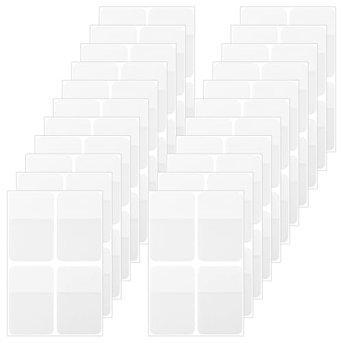 Verpakking van 480 Index Tabs Zelfklevende 40 x 26 mm Page Markers, Kleefstrookjes, Pastel Page Markers, Marker Strips, Wit, PET Side Markers voor Boeken, Documenten, Bestanden, Kantoor