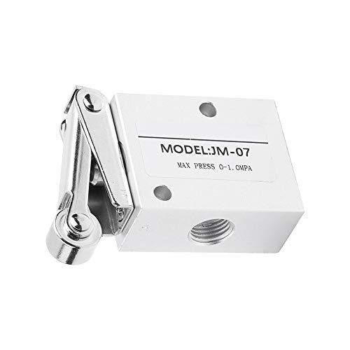 Pneumatische mechanische klep, PT 1/4 draad 2 Positie 3 Weg, 10 * 4 cm/3.9 * 1.6 Inch Roller Type Mechanisch Klep