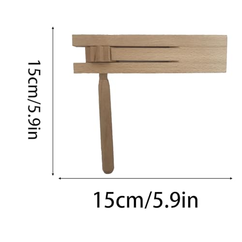 2 stuks houten ratelgeluiden maker, houten roterende ratel, lawaaimaker, geschikt voor feesten, bruiloften, feesten en andere gelegenheden