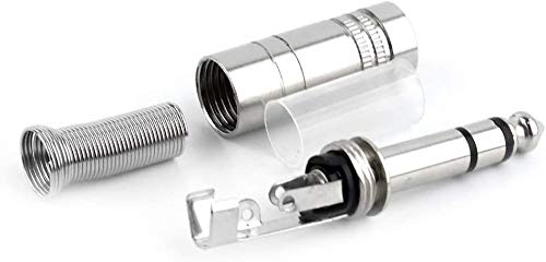 12 sts 1/10.2cm TRS Solder Connector Jack 6.35mm, Audio Connector Soldering 6.35mm, Stereo Soldering Connector 6.35mm, voor DJ Mixer Speaker Kabels Gitaar Kabels 3