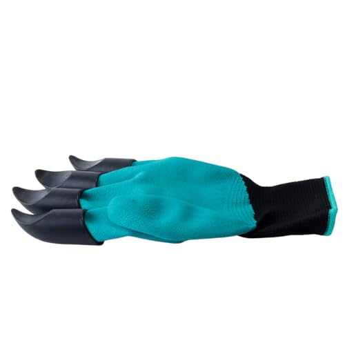 1 paar tuinhandschoenen voor het planten, wieden en graven, kunststof groen, 13 x 25 cm, waterdicht, doornbestendig, slipvast, duurzaam, comfortabel en passend 3