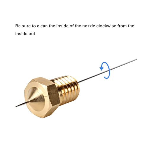 Naaldenset voor 3D Printer Nozzles, Roestvrij stalen Naaldenset, 20 stuks, Compatibel met V6, MK8, Ender 3, MK10, CR 10, Prusa I3, Anet A8, MK10 en 3