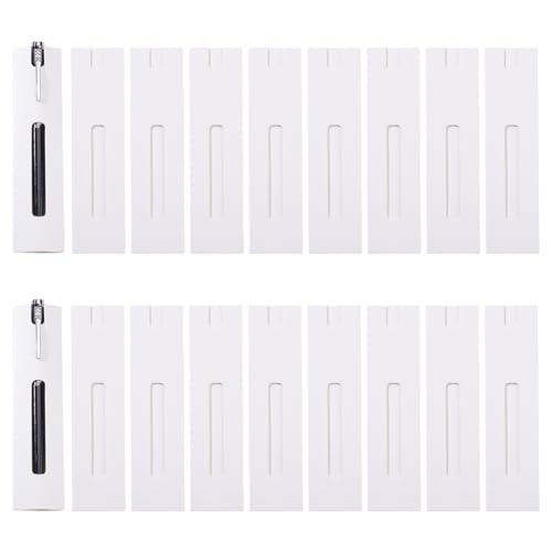 140 stuks Kraft Pen Cadeaudozen, Witte Lege Pen Display Tassen met raam voor Potlood Ballpoint Fountain Pen Display en Office Supplies, 15.4×3.8cm