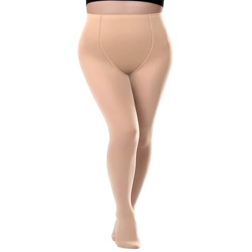 Plus Size Tights voor vrouwen,80 D strompfhosen damen grosse grössen strompfhose große Size,Skin Color Semi Blackdicht Strumpfhosen Oversized Large Bauchweg Strumpfhose Reißfest,Skin Color,One Size, skin