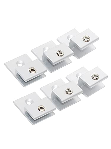 H-vorm glazen klemmen met dikke klemarmen 2 st ruimte aluminium glas beugel geen boren, 7-9MM 3