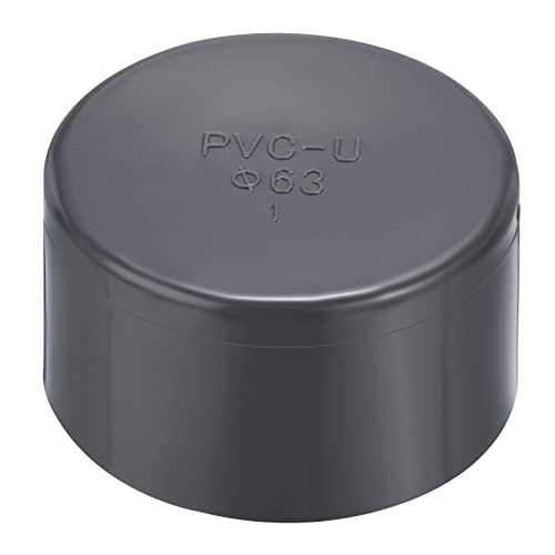 63mm UPVC Pipe End Cap passen, Meubilair Kwaliteit Plug Koppelen Socket voor DIY, Tuin, Grijs